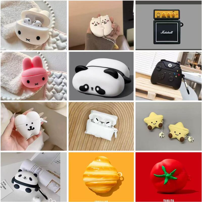 2025 New Cartoon Earphone Protective Cover Suitable for Apple AirPods Pro3 Bluetooth Earphones Soft Shell Protection