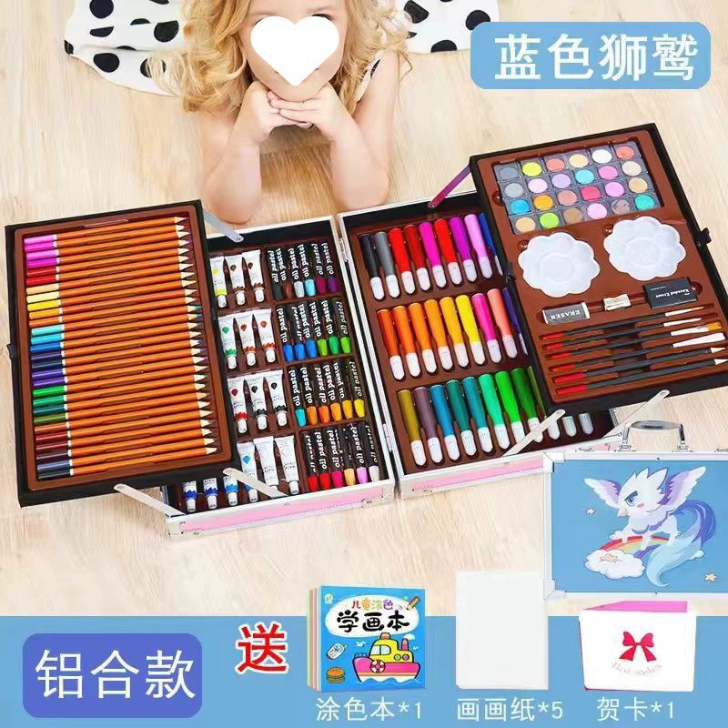 Игрушка, подарочная коробка, детские цветные карандаши