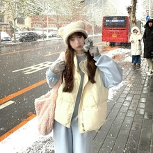 三件套装女款冬季穿搭女卫衣加厚棉服马甲外套百搭休闲裤一整套潮