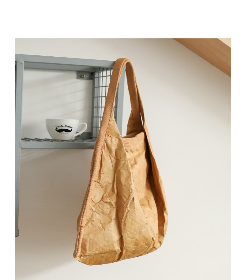 Θήλεις Μεγάλος. Χαρτί Κραφτ Στερεό Χρώμα Χρώματος Οδός Χάι Στριτ Στριτ. Τετράγωνο Μαγνητική Πόρπη Σακούλα Ώμου display picture 15