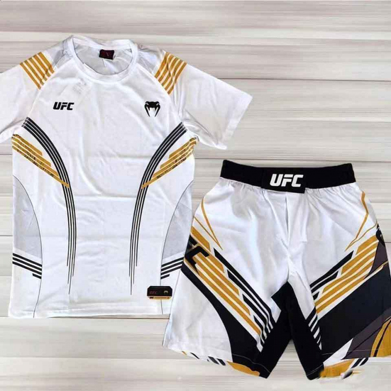 Boxing and Sanda 2026 New Hot-Selling Brazilian Jiu-Jitsu Free-Style Mixed Martial Arts Sports Fitness Short-Sleeve Shorts Set