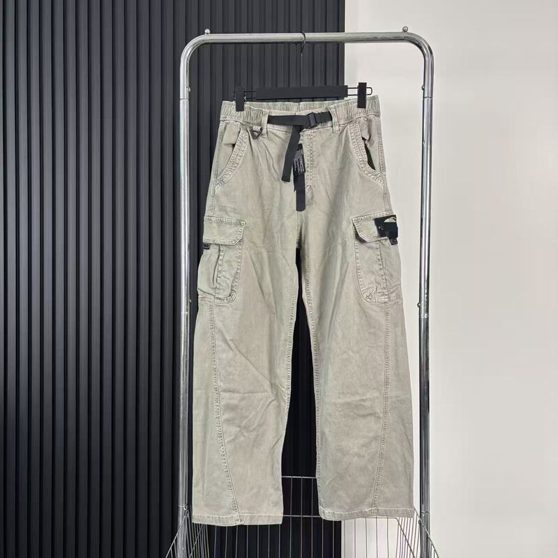 Cross-border Stone men's and women's American retro heavy-duty washed and distressed straight-leg pants with multiple pockets, work pants Cross-border Stone men's and women's American retro heavy-duty washed and distressed straight-leg pants with multiple pockets, work pants