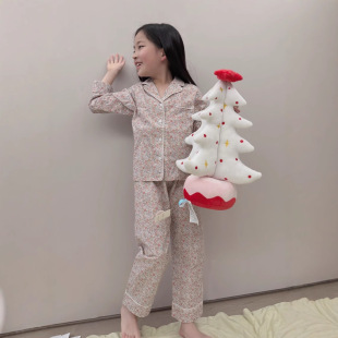 2025SS spring and summer children's clothing new spring fresh floral pajamas home clothes suit SY