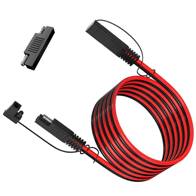 厂家直销SAE连线器，10AWG纯铜电源线，电池发电机太阳能等连接线