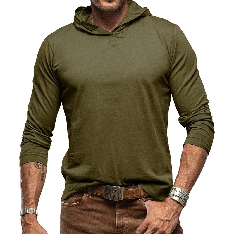 Spring and Autumn Cross-Border European and American Men's Clothing Export Men's Long-Sleeved Tops T-Shirt Amazon Pure Cotton Hooded Sweatshirt Batch Trend Spring and Autumn Cross-Border European and American Men's Clothing Export Men's Long-Sleeved Tops T-Shirt Amazon Pure Cotton Hooded Sweatshirt Batch Trend