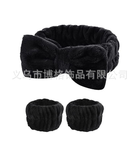 Amazon popular banda de pelo de las mujeres cara impermeable correa de muñeca traje arco simple banda de pelo accesorios para el cabello cabeza