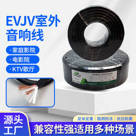 户外EVJV黑色音响喇叭线软护套工程专业舞台专用护套线专业音频线