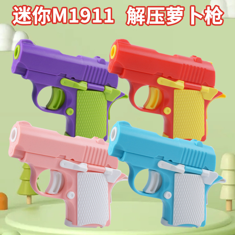 Mini 1911 rábanos pistolas no disparan armas de descarga artefactos para niños cachorros juguetes pistolas al por mayor