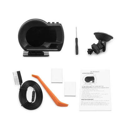 automobile instrument head-up display with water temperature