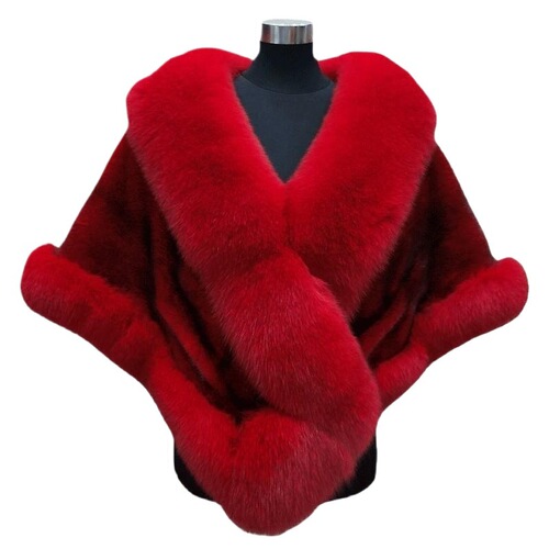 Women's Fox Faux Fur Imitation Fur Coat Cloak Imitation Fur Blanket Winter New Style