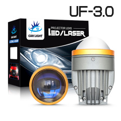 自動車LEDフォグランプ二重光レンズ防水超明るい三色フォグレンズ3インチ2インチレーザーレンズBi led