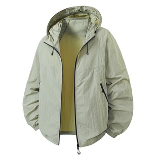 2025 Summer New Hooded Sun Protection Clothing Men's High-end Fashion Brand Fashion All-match Casual Thin Jacket Coat