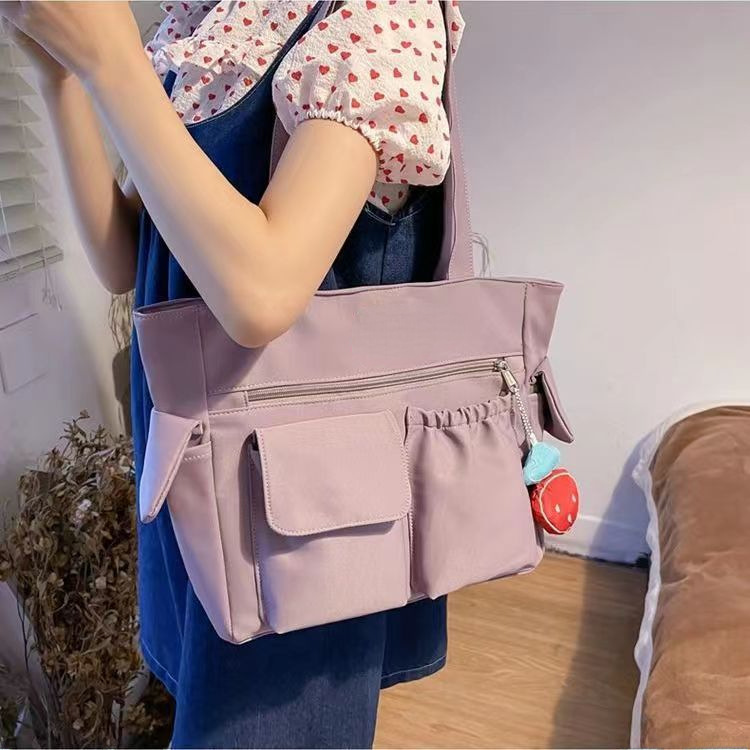 Borsa per tutorial per studenti all'ingrosso borsa in tela borsa a tracolla da donna borsa giapponese semplice grande capacità borsa per libri borsa per la scuola versatile_voghion.com