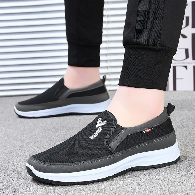 Zapatos de Los Hombres 2024 Primavera Nuevos zapatos de Lona Inferior Suave Transfronteriza Transpirable zapatos Al Por Mayor Slip On zapatos de Los Hombres