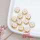 Alloy accessories alloy double-sided love four-leaf clover handmade diy bracelet beaded heavy industry special-shaped beads loose beads