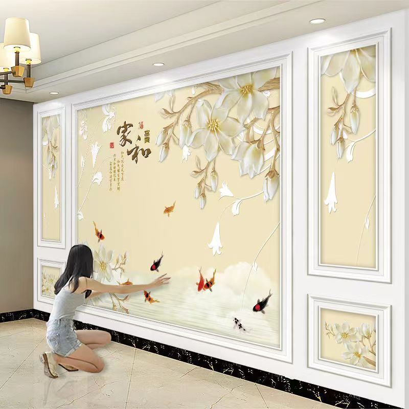 3d北欧电视背景墙布5d网红客厅卧室装饰墙画8d立体现代影视墙壁纸|undefined