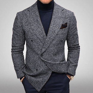 2024 Cross-Border Amazon Casual Suit Men's Gentleman Casual Suit Jacket Men's Large Size