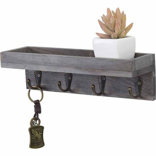 Wholesale Wooden 4-Hook Storage Rack Wall Mail Sorting Rack Key Storage Rack Wooden Key Hanger