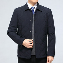 品牌正品男士棉服短款冬装中老年轻便商务保暖外套翻领宽松棉袄厚