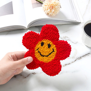 Russian Poke Embroidery Coaster Handmade diy Material Bag Homemade Creative Simple Decompression Poke Embroidery Home Decoration