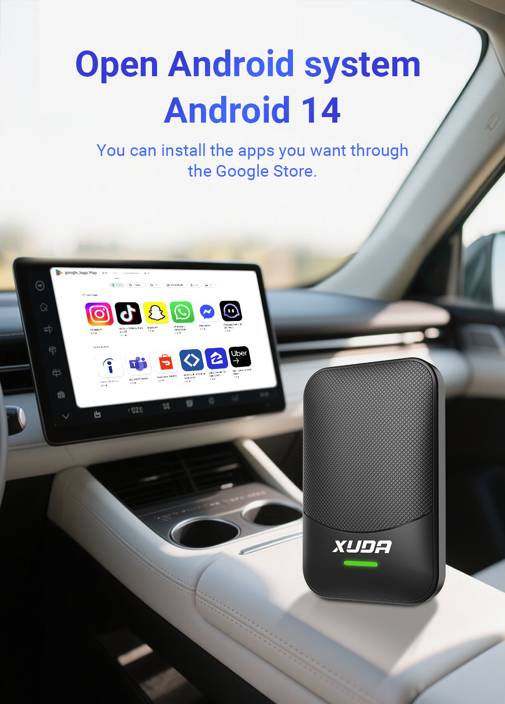 Xuda Wireless Carplay Is Suitable for Huawei Hicar Android System 4-in-1 Android Auto Adapter