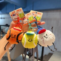布製人形ボールスポーツテニス人形ぬいぐるみおもちゃバッグチャームキーホルダーお祭りギフト