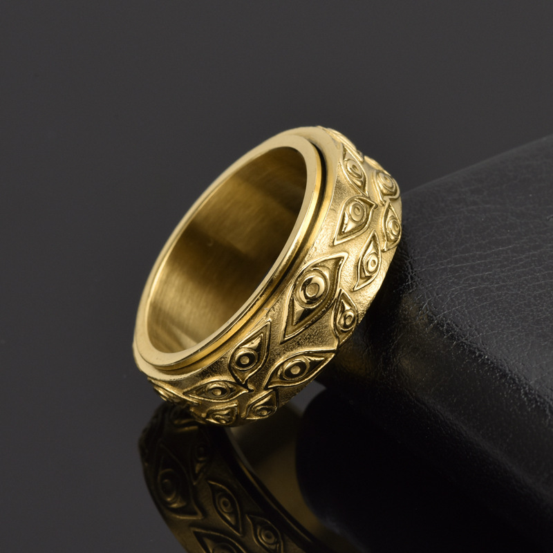 304 Stainless Steel Material Vacation Solid Color 304 Stainless Steel Plating Men's Rings Men Band Rings