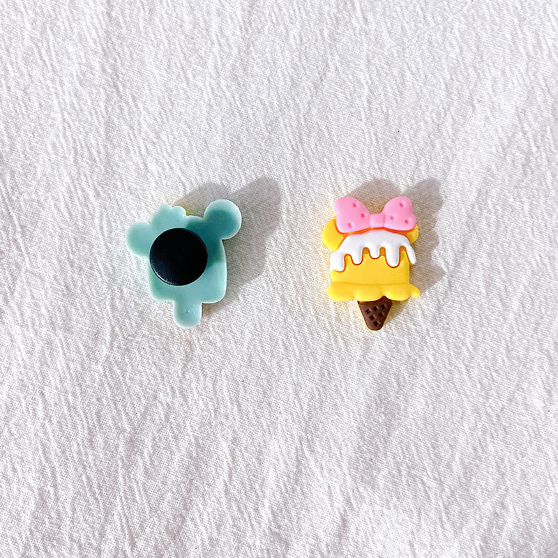 Women's Gender Ice Cream Lollipop Heart Shape Shoe Accessories Resin Slippers Summer Shoe Buckle