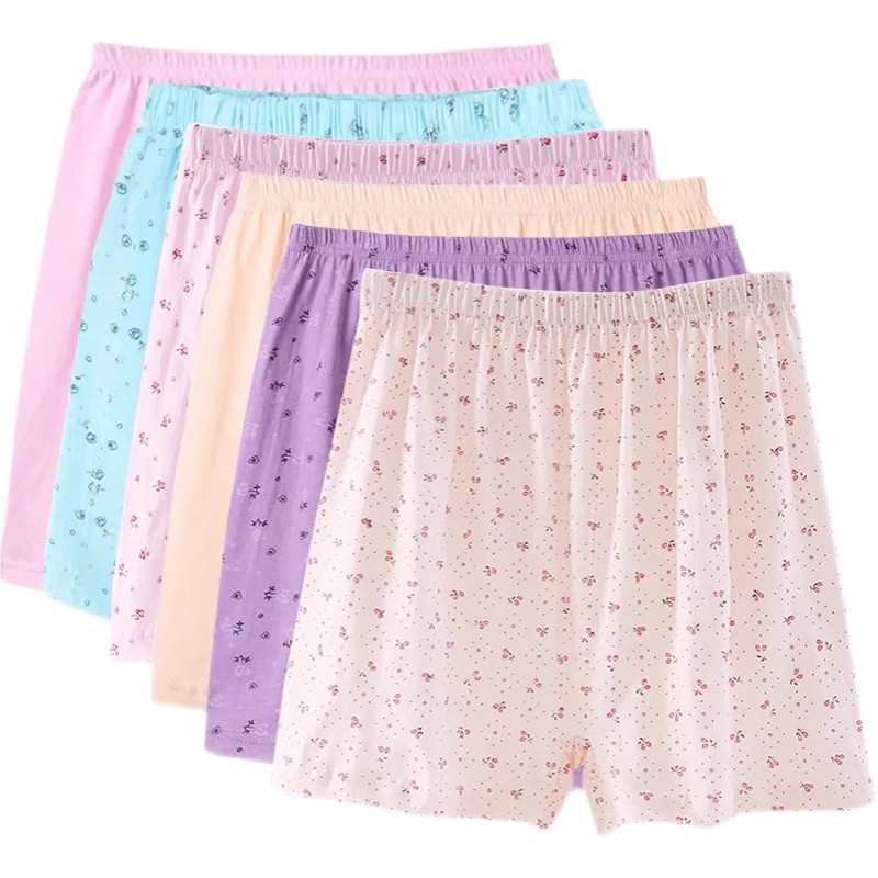 Wholesale a generation of high waist boxers mom 100% cotton underwear plus size loose ladies elderly boxers