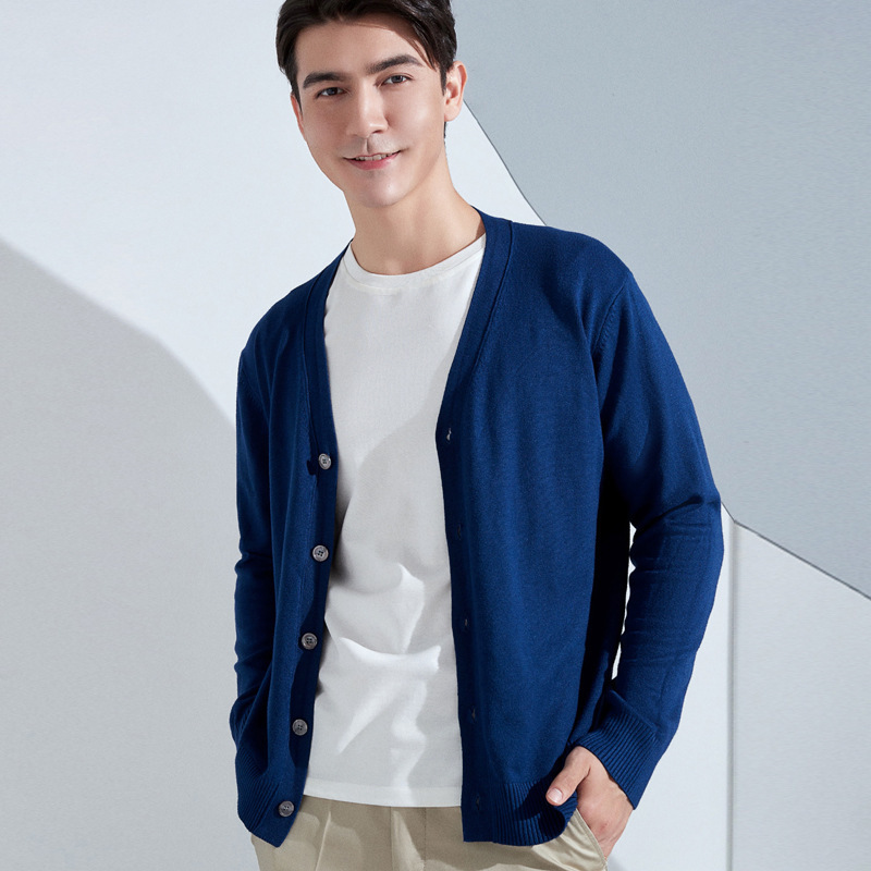 Jacket Men's Autumn and Winter New Non-Wool Sweater Knitted Cardigan Men's Large Size Cross-Border Sweater Jacket Men's Cardigan