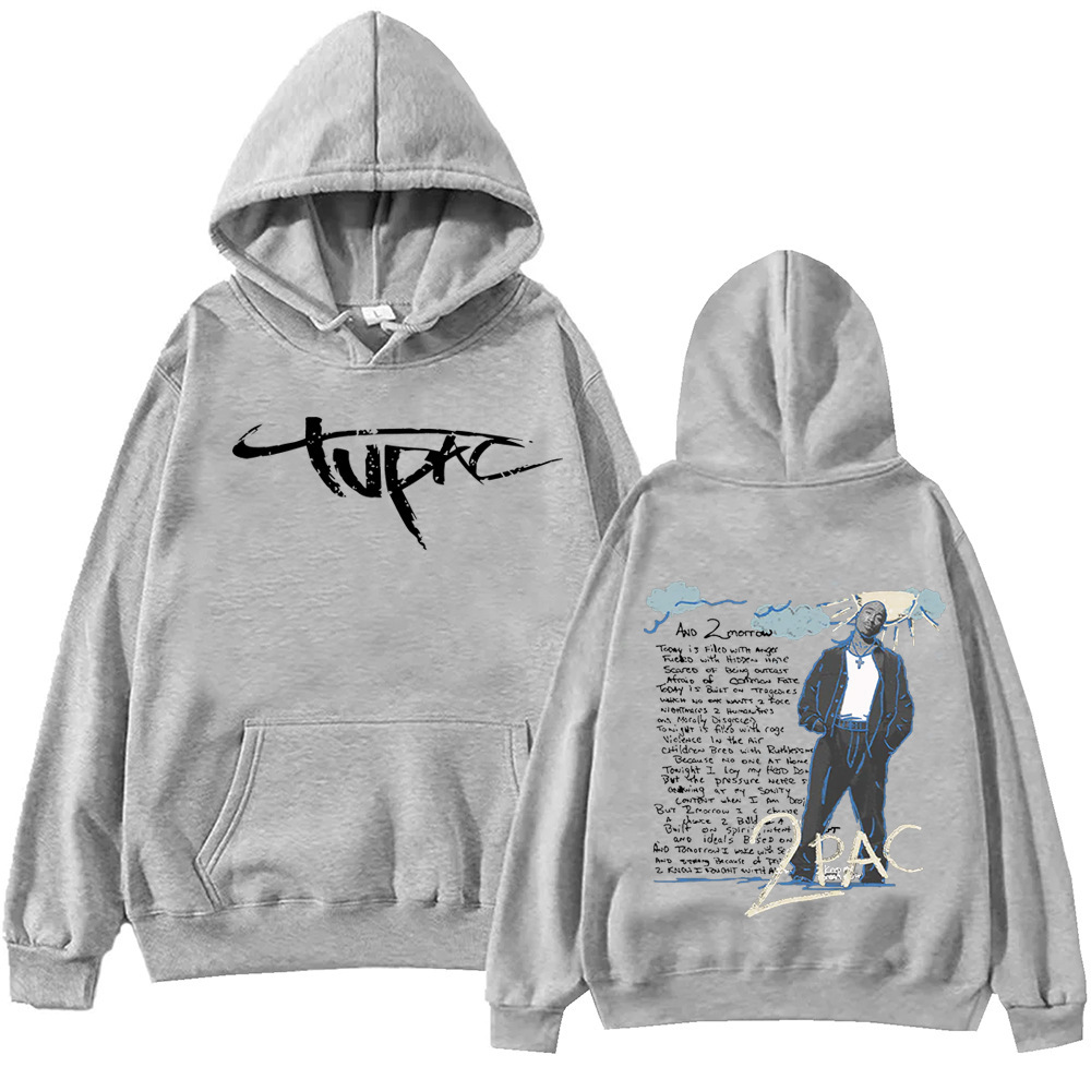 Tupac Shakur 2pac Hoodie Harajuku Hip Hop Pullover Tops Swe