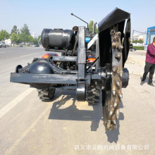單雙鏈條開溝機柴油四輪天然氣管道挖溝機埋電纜電線圓盤開槽機