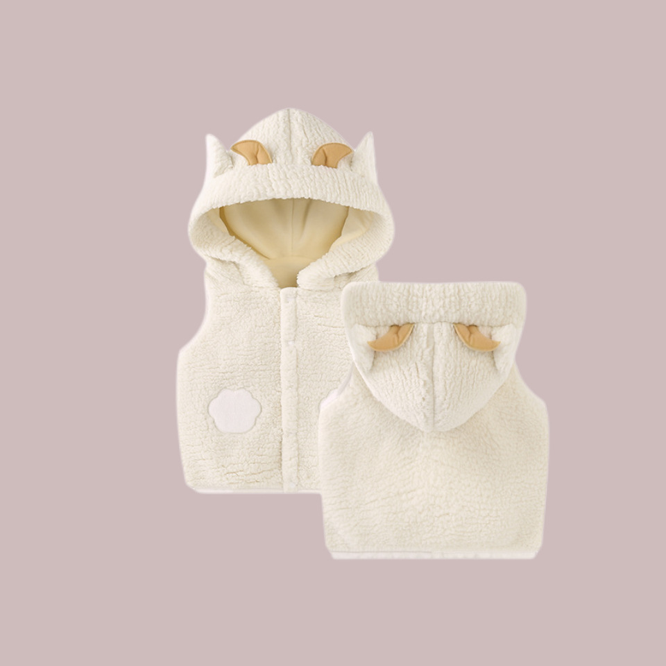 [조끼 기모] 화이트