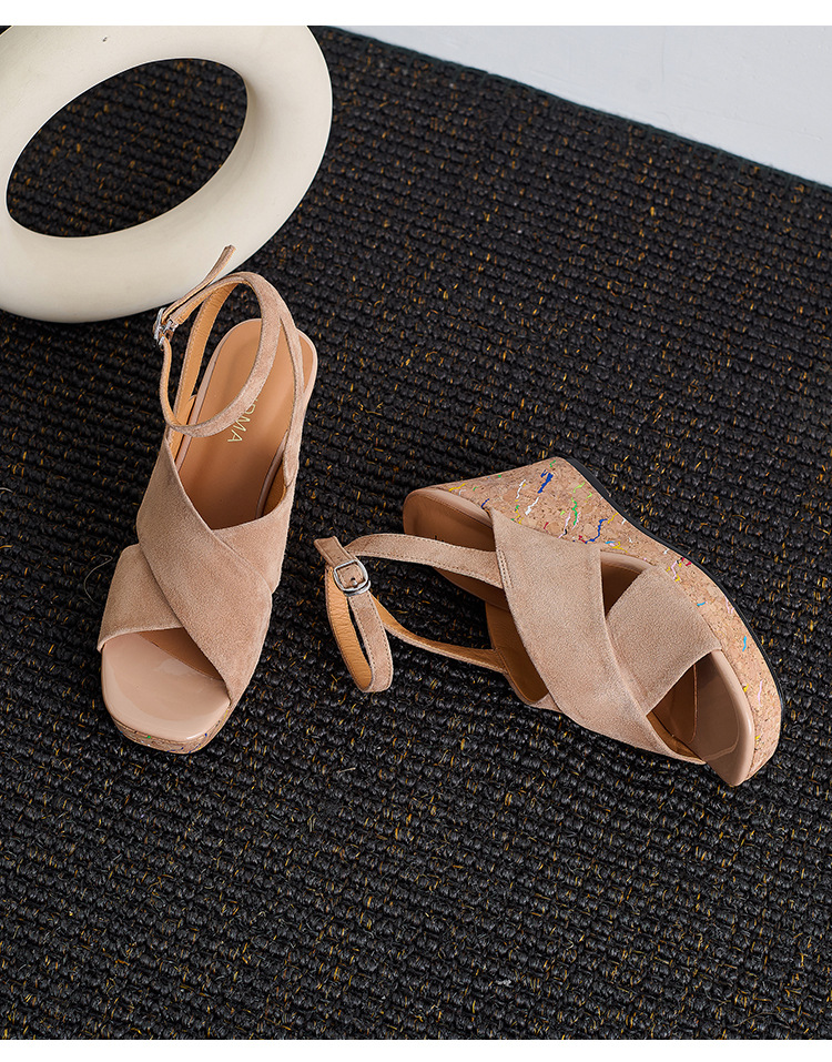 Sandal cao gót nữ quai chéo đế xuồng, gót 9 cm, hở mũi, khóa một chữ — xanh lá cây, màu kaki chi tiết 22