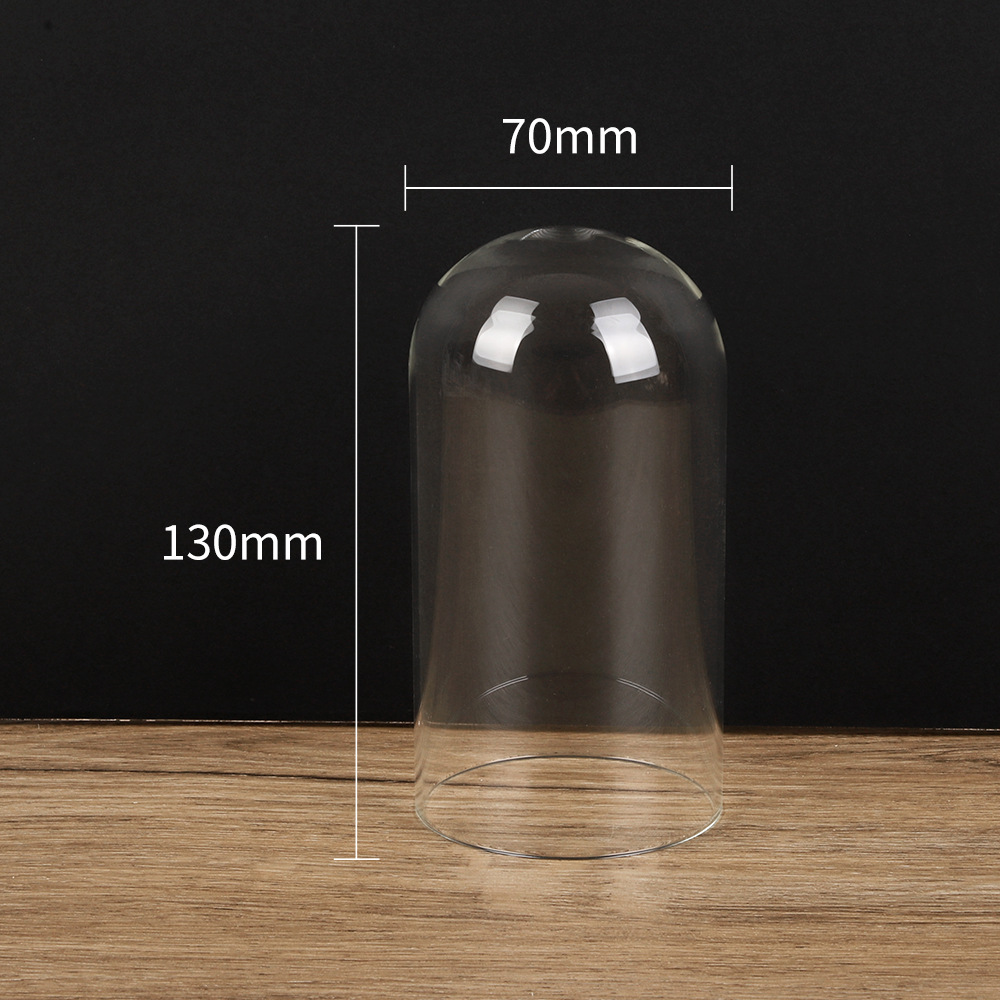 Flor inmortal cubierta de vidrio DIY hecha a mano micro paisaje decoración de escritorio cubierta de vidrio caja de exhibición cubierta de vidrio de flor inmortal