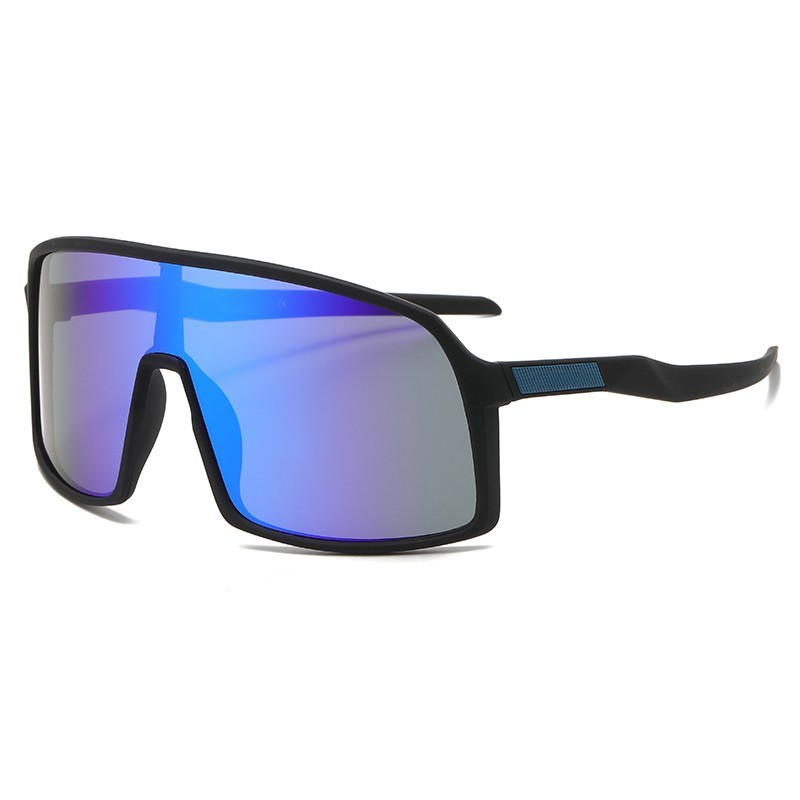 New European and American Sports Sunglasses Outdoor Bike Riding Sunglasses Colorful Large Frame All-match One-part Lens Glasses