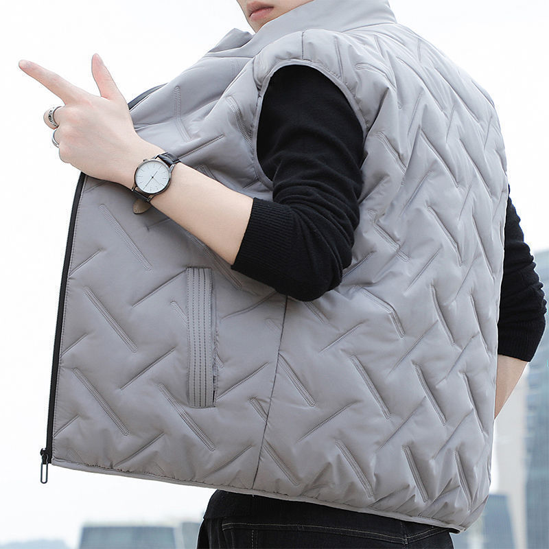 Men's Vest Autumn and Winter down Cotton Vest 2026 New Versatile Thin Jacket Outerwear Warm Gilet
