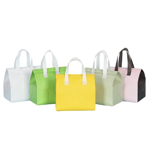 Factory Non-woven Takeaway Bag Insulated Hand-held Bag Food Service Snack Aluminum Foil General Meituan Packing Bag Customization