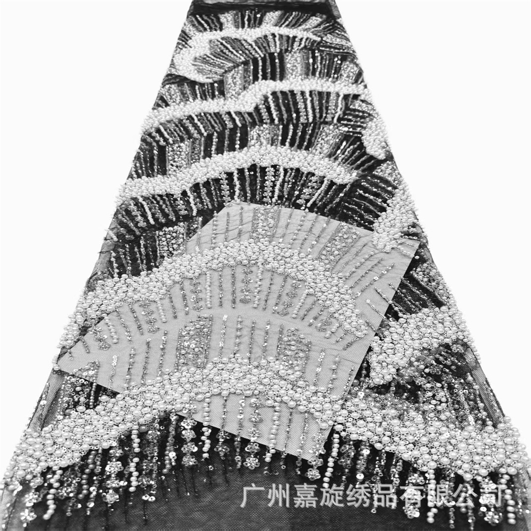Fabricación pesada francesa tamaño de bolsas de ficha flor sequinado vestido de boda vestido de mujer cheongsam de moda encaje bordado brace image 11