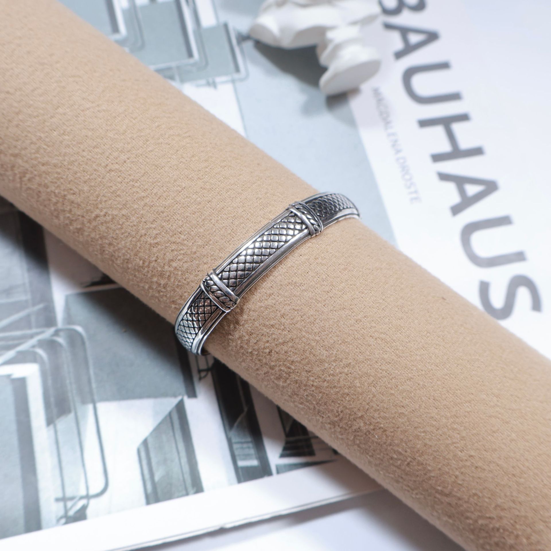 Women's Gender Plating Design Basic Simple Style Geometric Thai Silver Bangles Wholesale