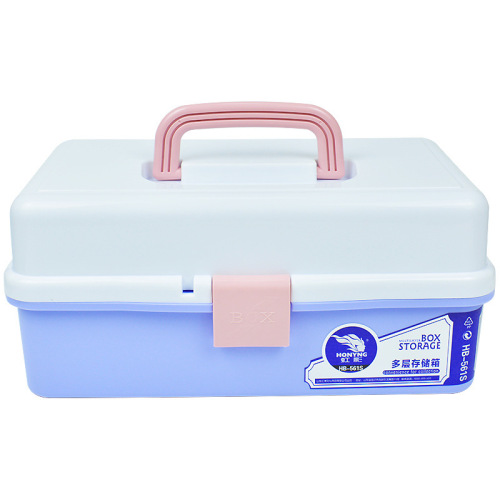 561S large thickened art tool box 13-inch three-layer plastic tool box storage box gouache paint painting box