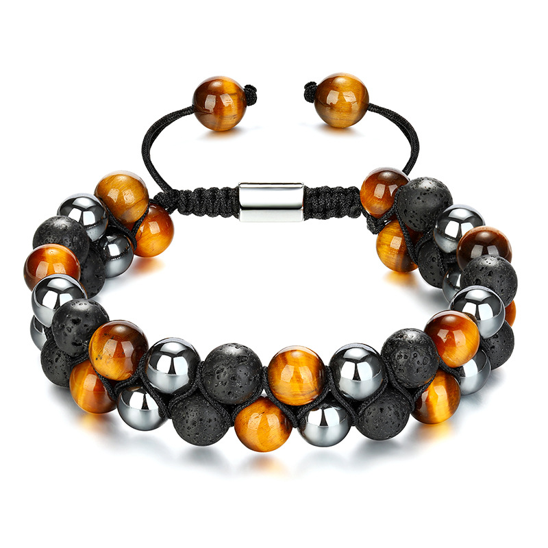 Mode Bunt Achat Perlen Unisex Armbänder 1 Stück display picture 2