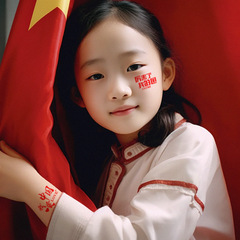 Children's Colorful Temporary Tattoos I Love China Go For It Rainbow Face Sticker Waterproof Durable Sports Meet National Day Event