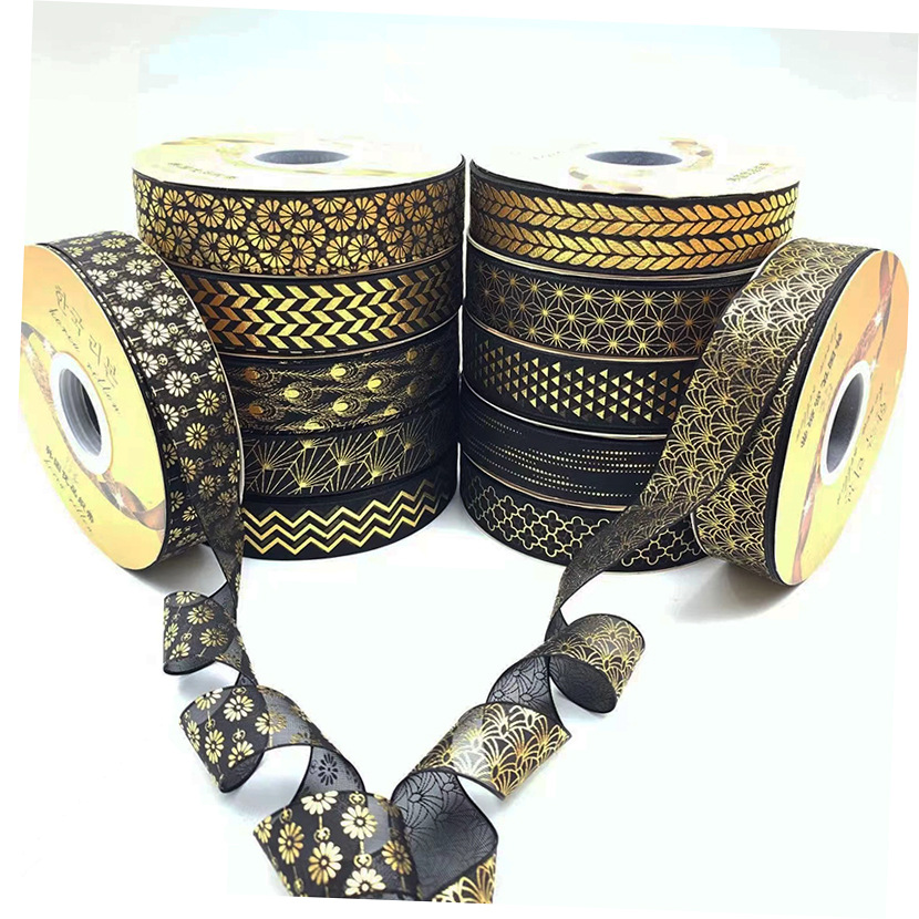 2,5 CM bandeja de barra de cinta de dorado transparente hecho a mano accesorios de bricolaje cinta de color oscuro caja de regalo de flores lote de embalaje