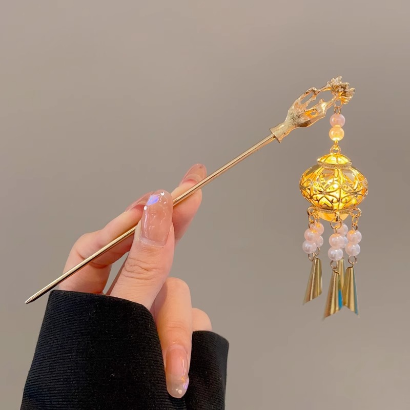 Pinzas de cabello de madera de madera negra chinesa Cheongsam nuevo estilo chino pinzas de cabello de mujer detrás del cerebro pinzas antiguo estilo moderno simple tocado