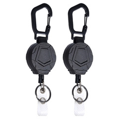 Outdoor retractable key easy-pull carabiner elastic retractable carabiner key pendant