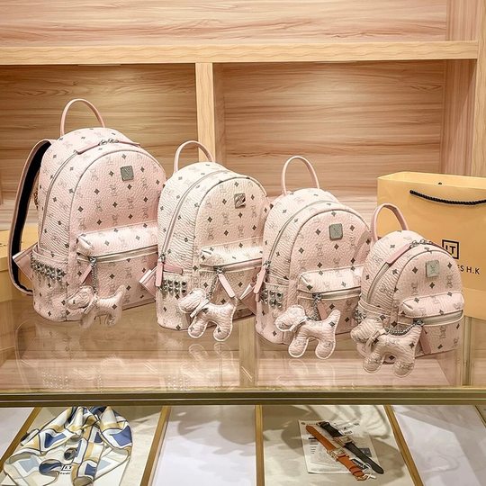 Physical picture with logo M backpack C backpack women M leather women's bag high-capacity travel bag for middle school students