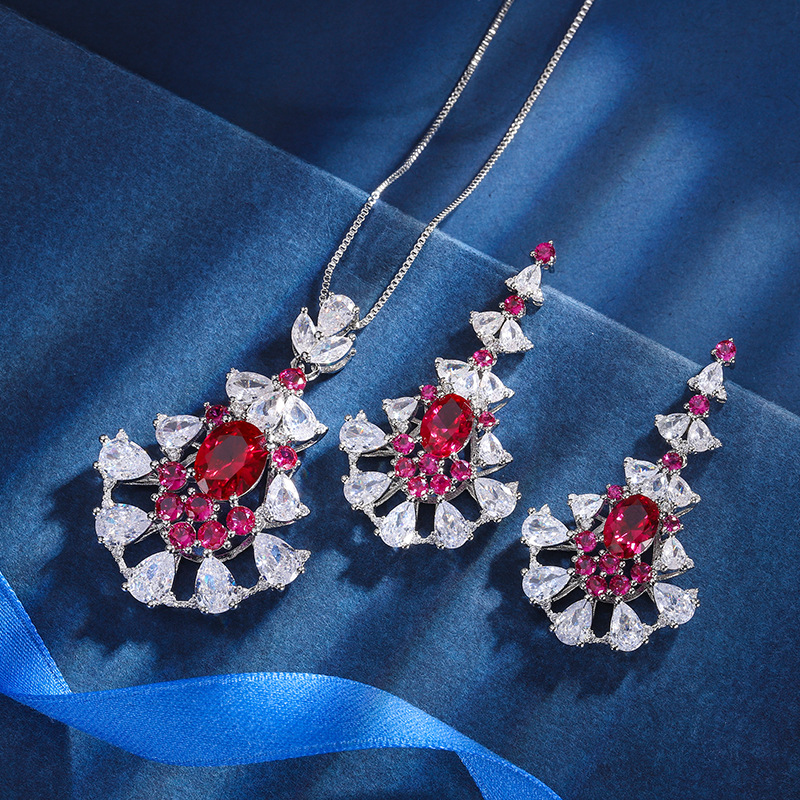 Colgante de jade de acero rojo