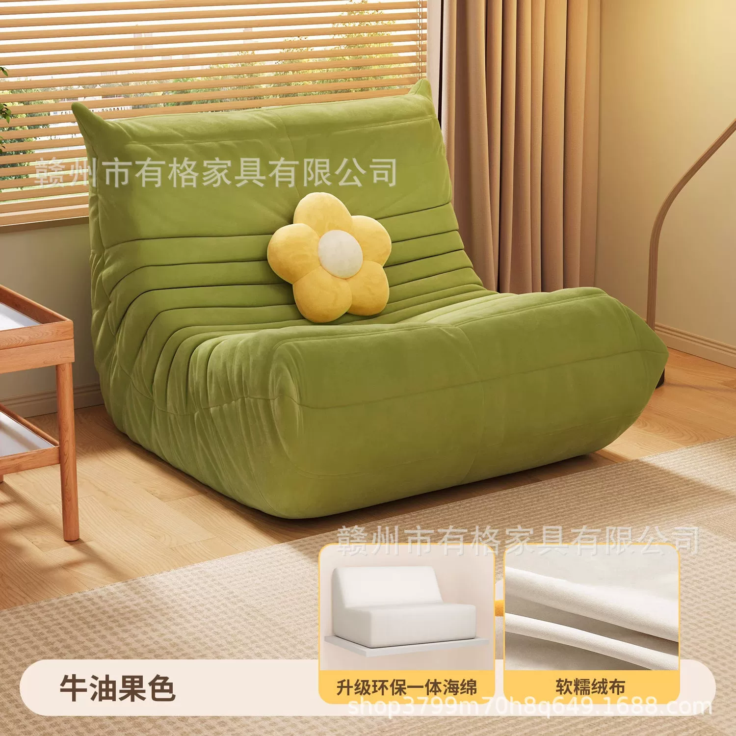Sofa modern minimalist sponge sofa, cloth upholstery, storage system, multi-size (single–three-seater)