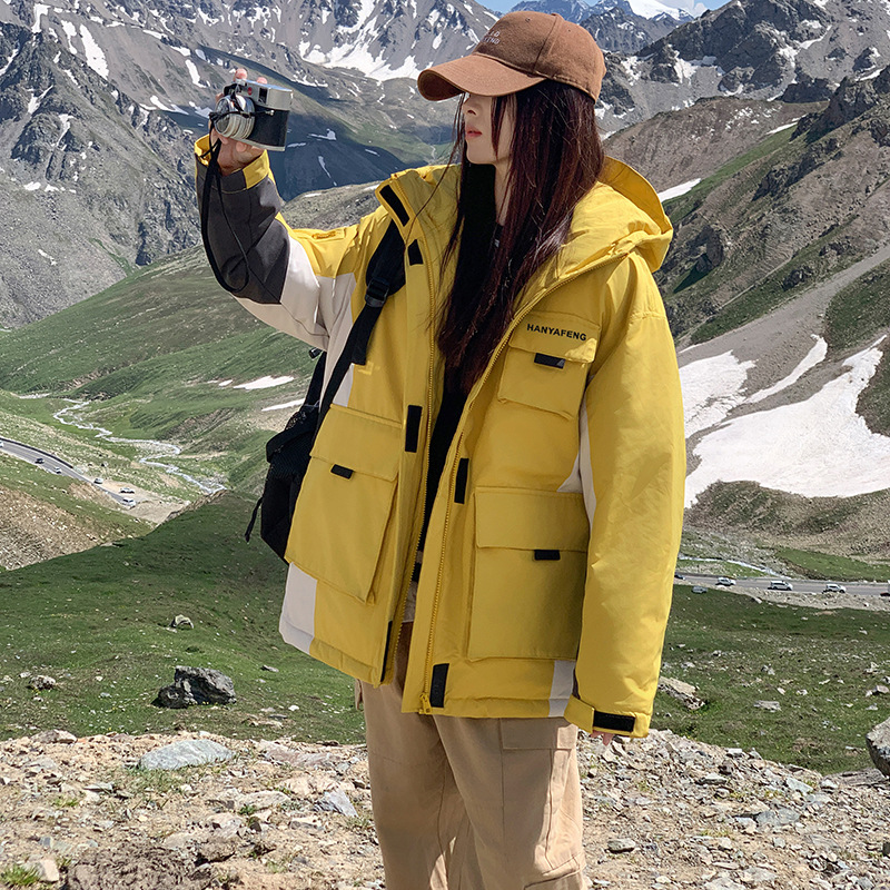 2024 otoño y invierno hombres y mujeres chaqueta de algodón de asalto chaqueta de algodón de trabajo al aire libre ocio suelto chaqueta de algodón gruesa chaqueta de algodón